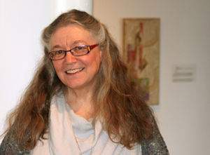 Artist photo - Hilary Rice (with artwork)