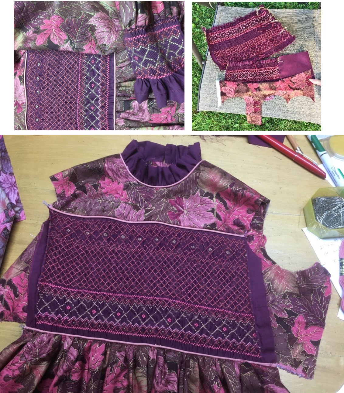 smocked dress components