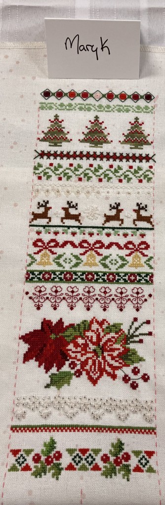 Christmas cross-stitch sampler